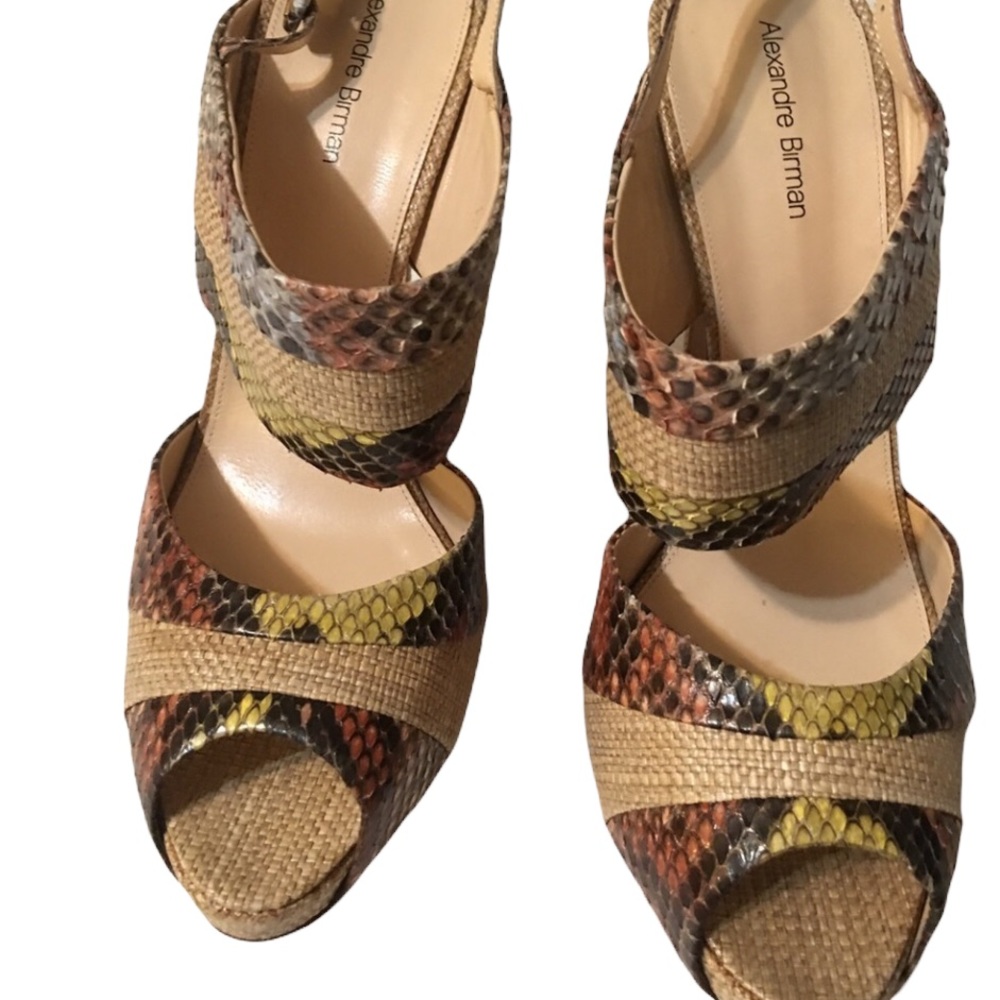 Alexandre Birman Python Exotic Multicolor Heels - image 6